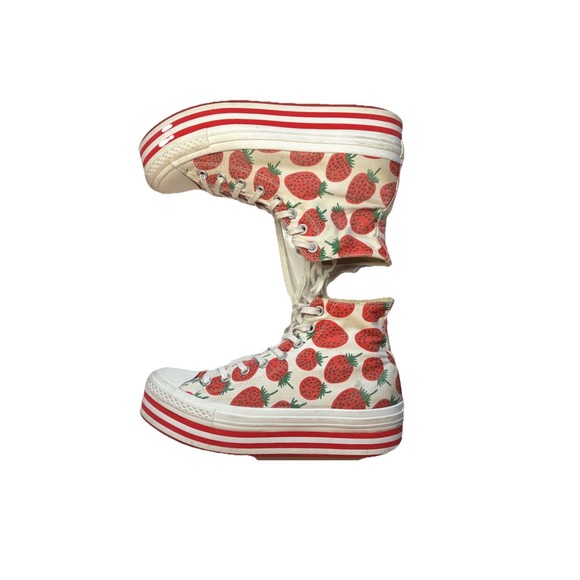 Converse x Marimekko Platform Sneakers Strawberry Print Women's 11 Rare - Picture 9 of 10